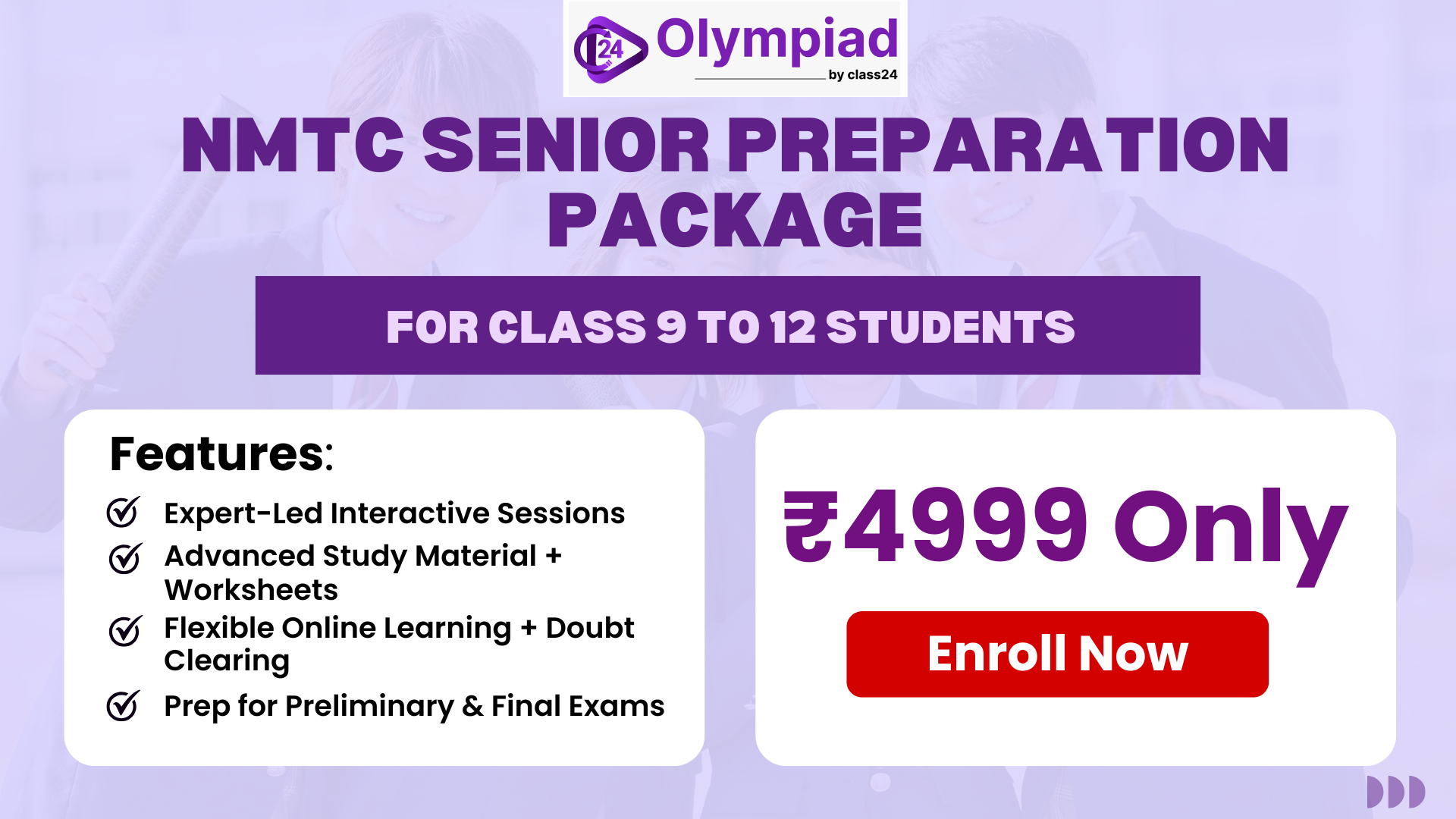 NMTC Senior (Class 9 and 10) Preparation Package