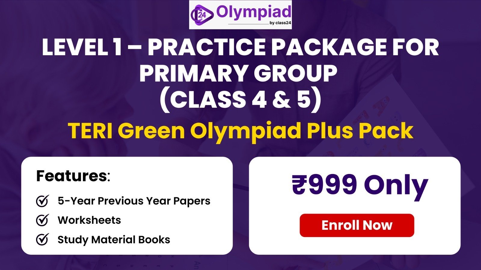 TERI Green Olympiad Study + Practice Package for Primary Group (Level 1)