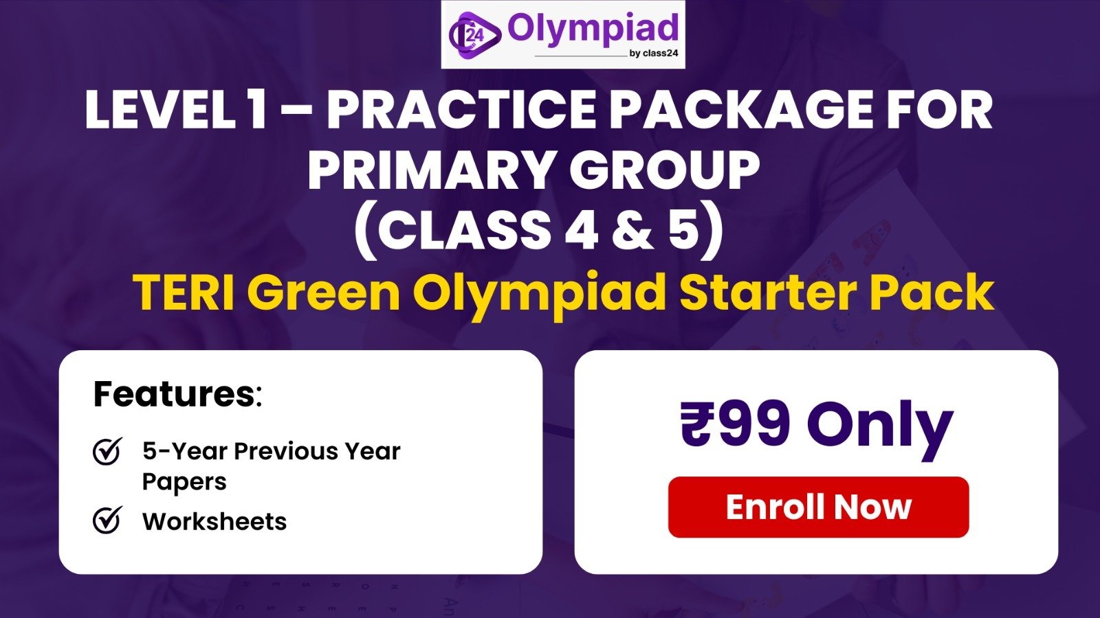 TERI Green Olympiad Practice Package for Primary Group (Level 1)