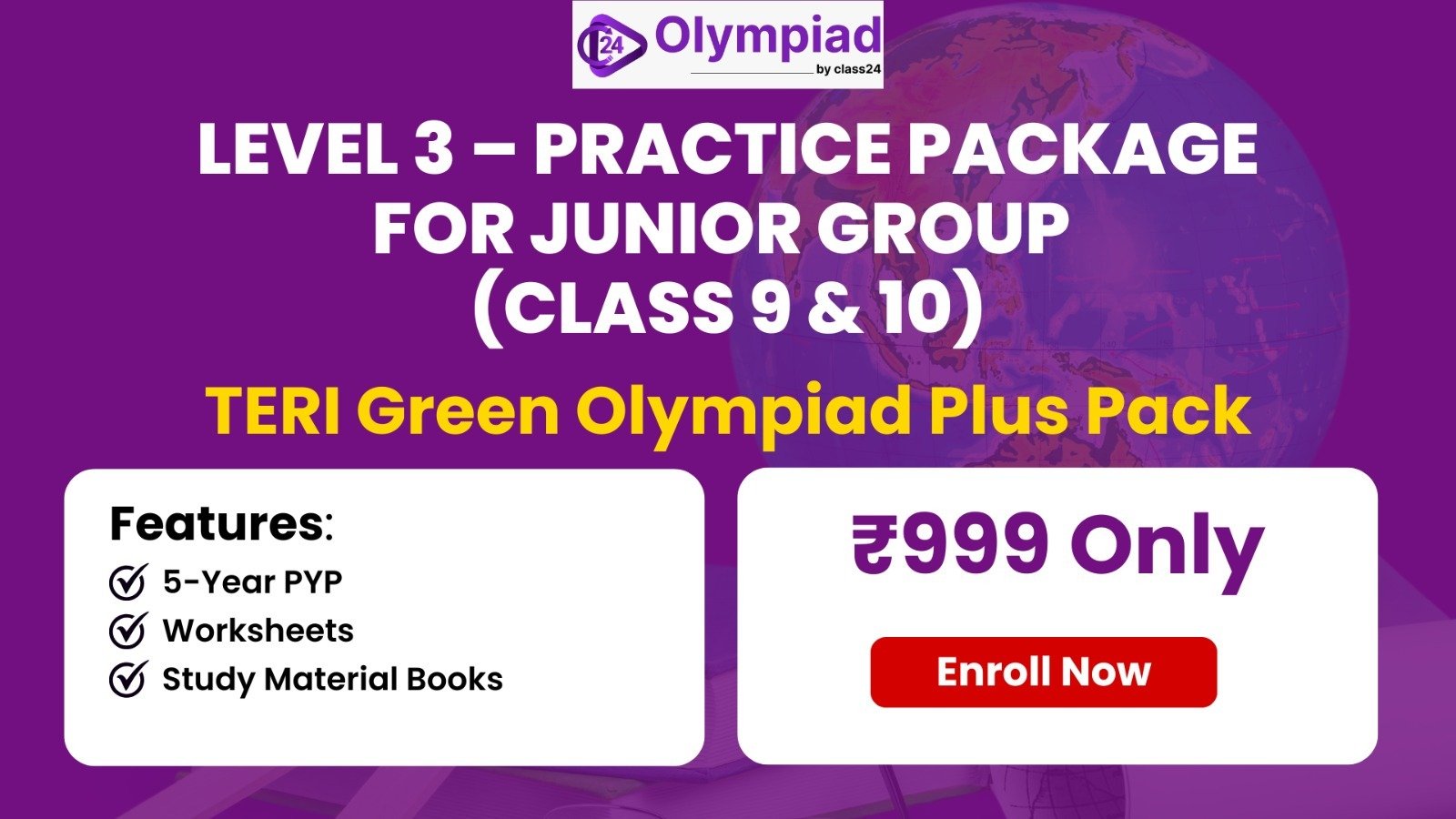 TERI Green Olympiad Study + Practice Package for Junior Group (Level 3)