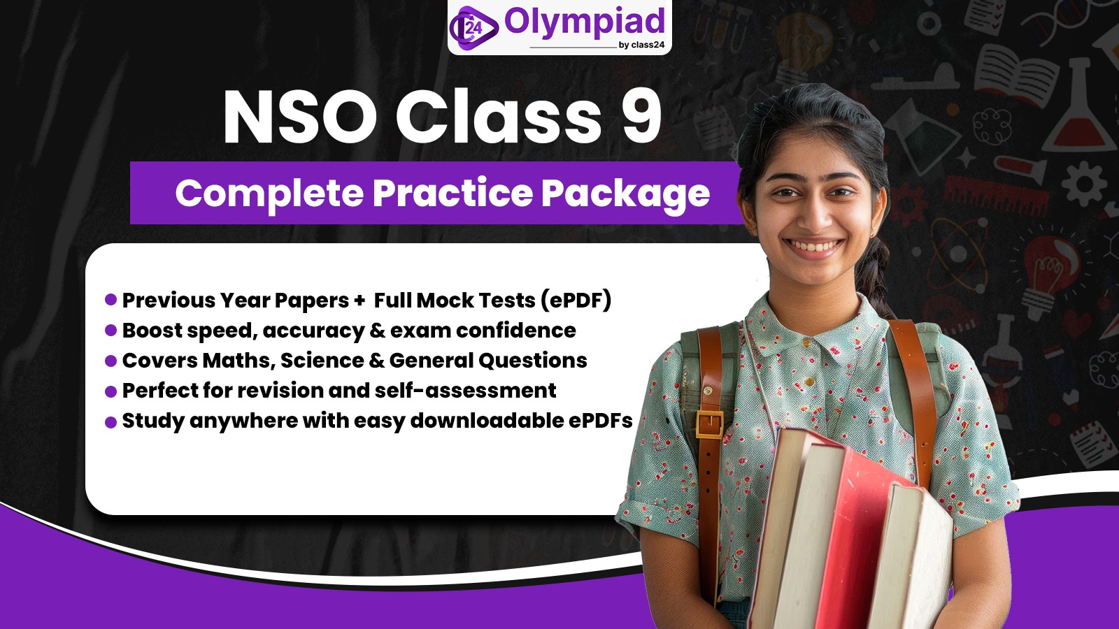 NSO Class 9– Complete Practice Package (PYP + Mock Tests) E-PDF Format