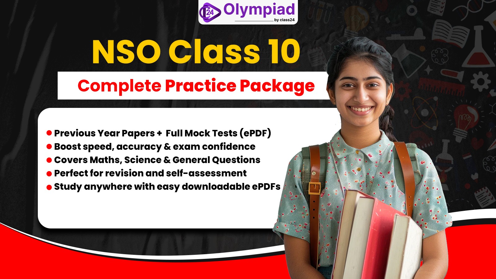 NSO Class 10– Complete Practice Package (PYP + Mock Tests) E-PDF Format