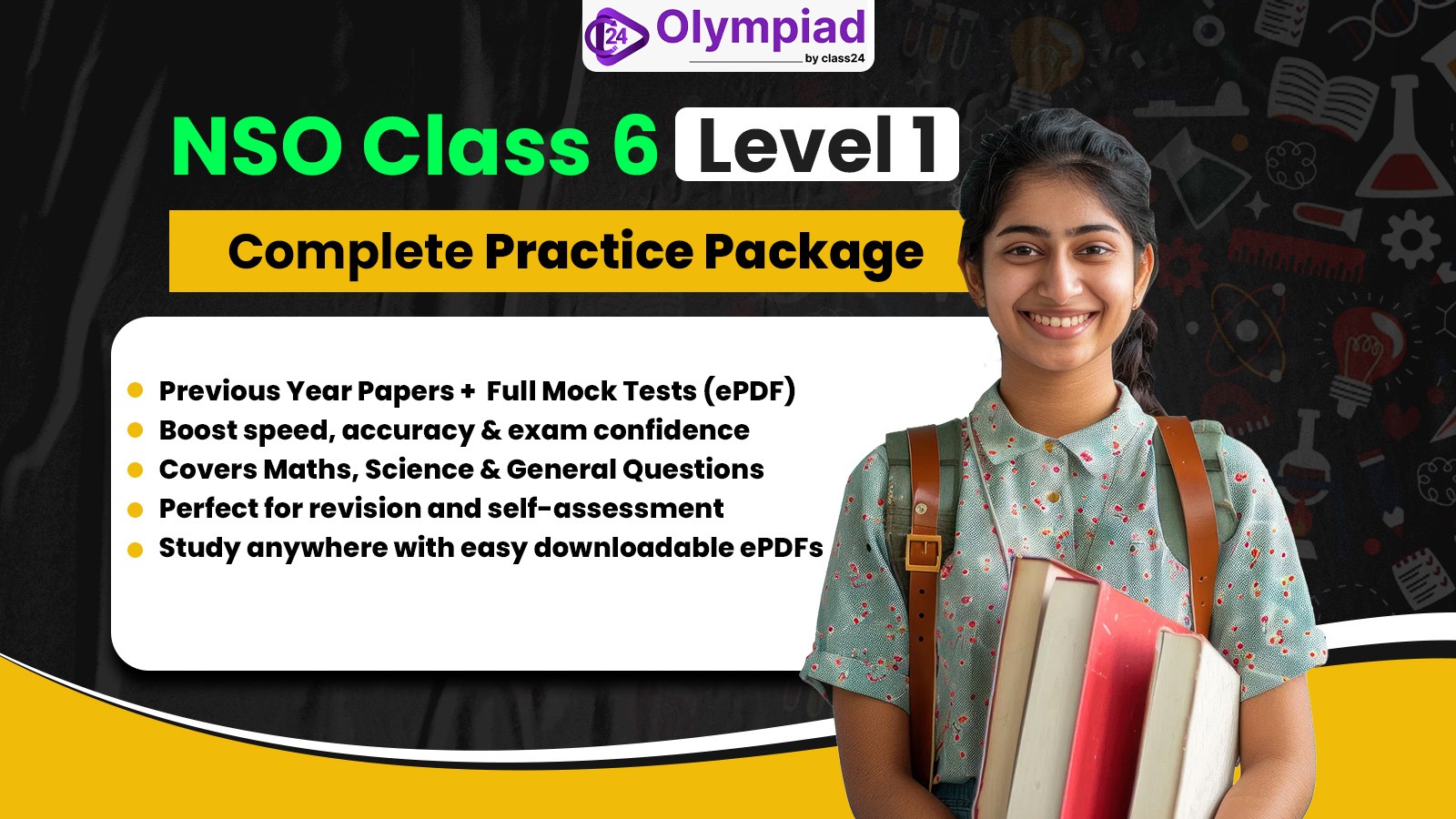 NSO Class 6 – Level 1 Complete Practice Package (PYP + Mock Tests) E- PDF Format